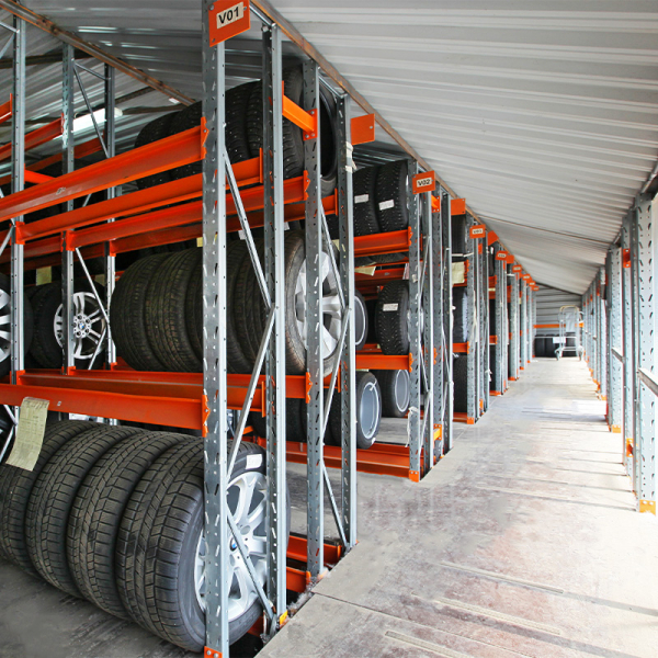 Две секции стеллажа металлического паллетного 2500х2700х1100 мм (70.1.5). Ярусы: пол+2 HV Market