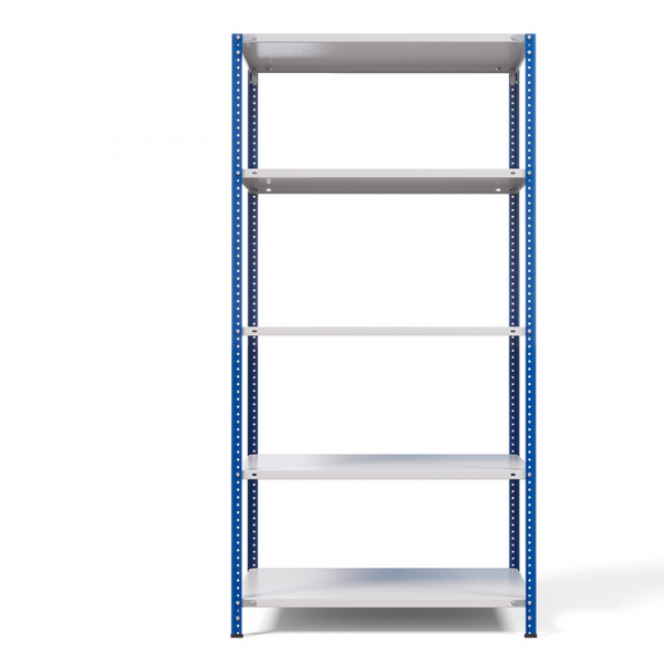 Стеллаж металлический ТС Лайт, синие стойки, 2000x1000x600 мм. Полки: 5 шт. металл (ТС 200100605с) HV Market
