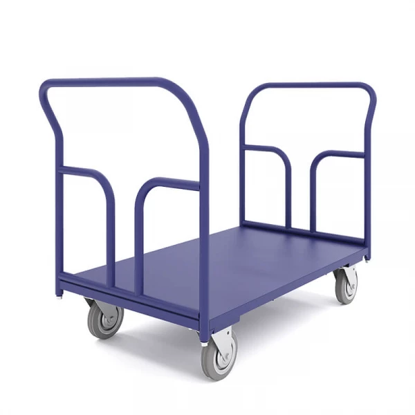 Тележка платформенная с двумя ручками ТПД 2 (600х900) г/п550кг.200 серая резина HV Market