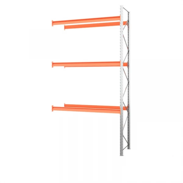 Секция приставная стеллажа металлического паллетного 4500х2700х1100 мм (85.1.5). Ярусы: пол+3