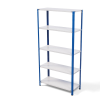 Стеллаж металлический ТС Лайт, синие стойки, 2200x1000x300 мм. Полки: 5 шт. металл (ТС 220100305с) HV Market