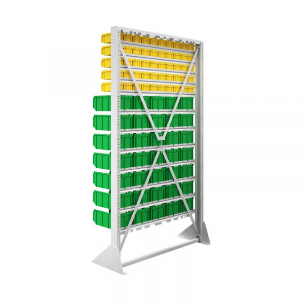Стойка 1150х2000 односторонняя В1-05-00-07  (желтый/зеленый) HV Market