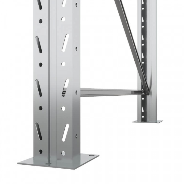 Секция приставная стеллажа металлического паллетного 2500х1800х1100 мм (85.1.5). Ярусы: пол+2 HV Market