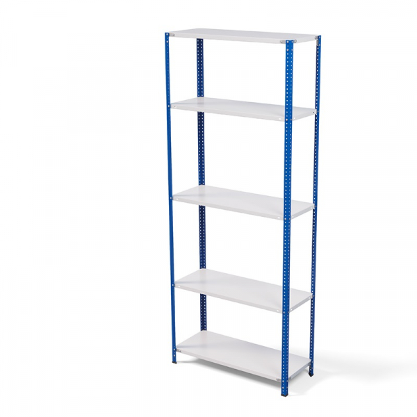 Стеллаж металлический ТС Лайт, синие стойки, 2500x1000x400 мм. Полки: 5 шт. металл (ТС 220100405с) HV Market