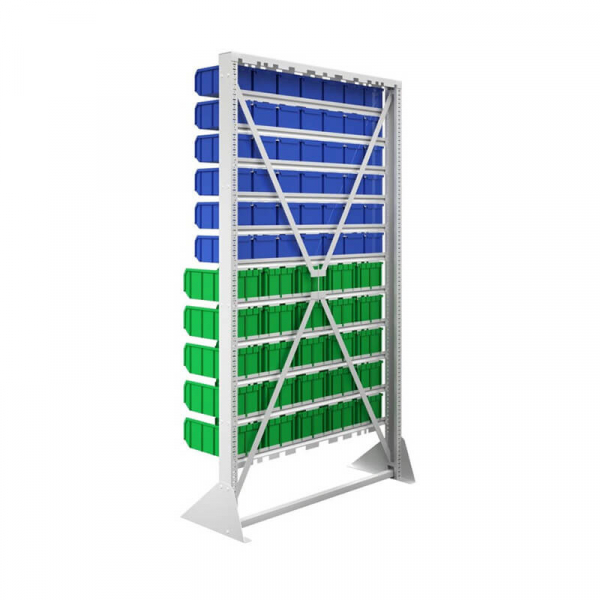 Стойка 1150х2000 односторонняя В1-00-06-05  (синий/зеленый) HV Market