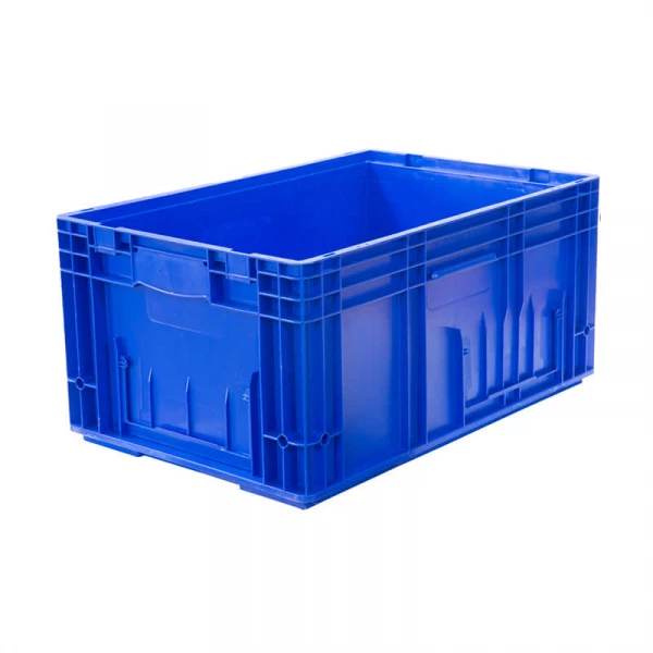Пластиковый контейнер KLT 6280 универсальный синий, стенки сплошные, дно с отверстиями, 594х396х280 мм HV Market