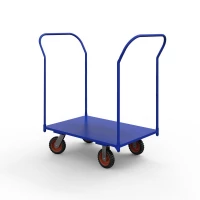 Тележка платформенная с двумя ручками ТЯ 2 основание (600х900) 160 черная резина HV Market