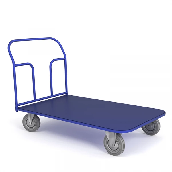 Тележка платформенная ТП 10 (800x1800) г/п 450 кг.160 серая резина HV Market