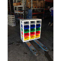 Стеллаж с направляющими стационарный односторонний V3-15 ячеек HV Market