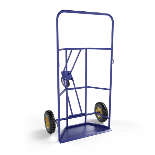 Тележка для перевозки двух газовых баллонов КП 2 г/п 220 кг. колеса пневматические 250 мм. HV Market