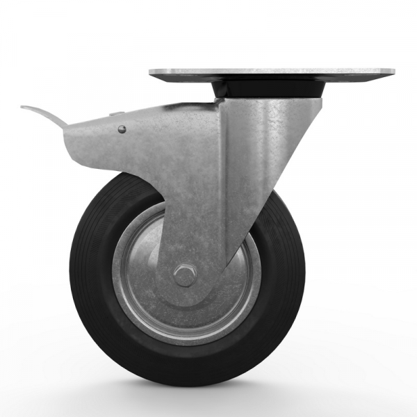 SCb 200 колесо пром.пов.с тормозом (11200В,  Ч.Р.) HV Market