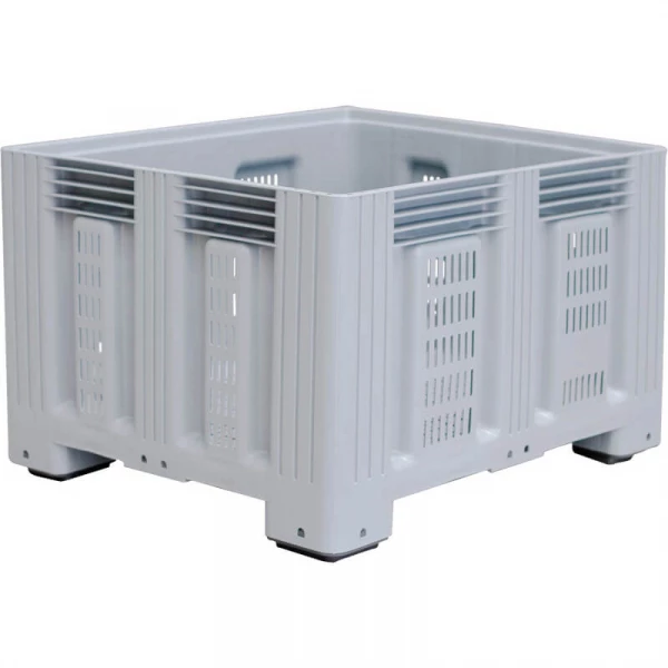 Контейнер пластиковый 1200х1000х758 мм (перфорированный, на ножках) TR-Box 1210 P (758) серый HV Market