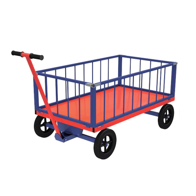 Тележка с поворотной осью ТПОБ 2 Т (600х900) г/п 600 кг.колеса литые чугун.обод 250 мм. HV Market