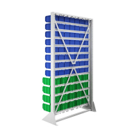 Стойка 1150х2000 односторонняя В1-00-08-04  (синий/зеленый) HV Market