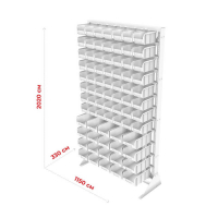 Стойка 1150х2000 односторонняя В1-00-08-04  (синий/зеленый) HV Market