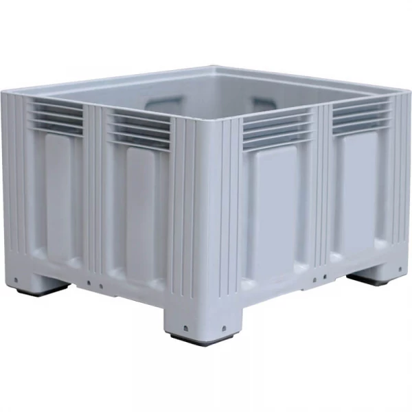 Контейнер пластиковый 1200х1000х758 мм (сплошной, на ножках) TR-Box 1210 S (758) серый HV Market