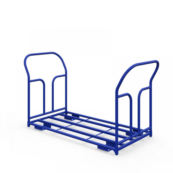 Тележка каркасная с двумя ручками ТКД 4 (600х1200) г/п 400 кг.160 черная резина HV Market