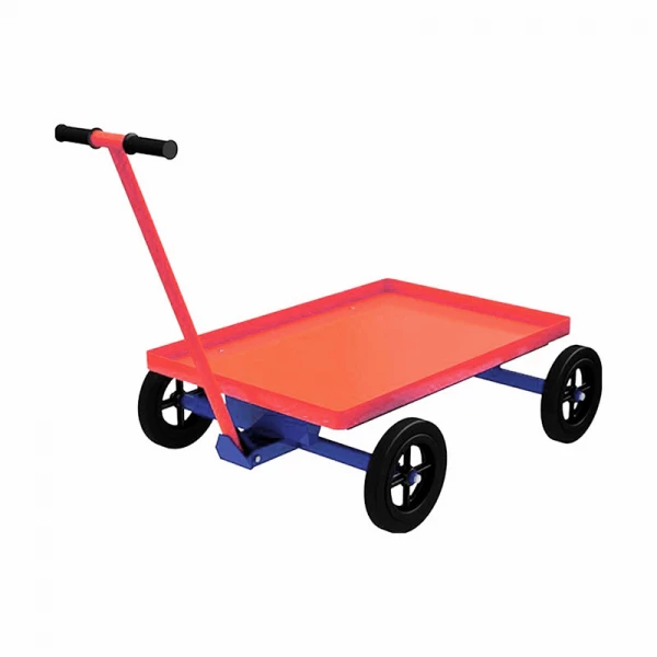 Тележка платформенная с поворотной осью ТПО 2 (600х900) г/п 600 кг.колеса литые чугун.обод 250 мм. HV Market