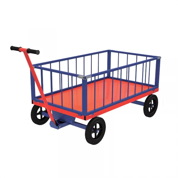 Тележка с поворотной осью ТПОБ 5 Т (700х1200) г/п 600 кг.колеса литые чугун.обод 250 мм. HV Market