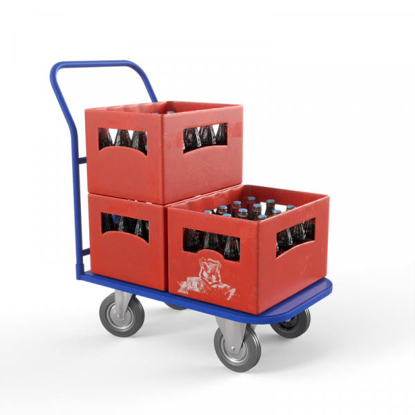 Тележка платформенная ТПТ (г/п 300 кг, 900x600 мм, колеса серая резина 125 мм) HV Market