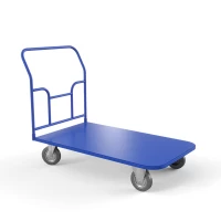 Тележка платформенная ТПТ 600х1000 (г/п 500 кг.) 200 серая резина HV Market