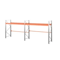 Две секции стеллажа металлического паллетного 2000х1800х1100 мм. Ярусы: пол+1 HV Market