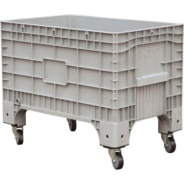 Контейнер пластиковый 1017х636х673 мм (сплошной, на колесах) B-Box 1065 Mini W серый HV Market