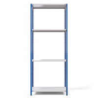 Стеллаж металлический ТС Лайт, синие стойки, 2500x1000x600 мм. Полки: 4 шт. металл (ТС 220100604с) HV Market
