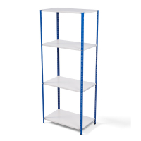 Стеллаж металлический ТС Лайт, синие стойки, 2500x1000x600 мм. Полки: 4 шт. металл (ТС 220100604с) HV Market