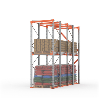 Стеллаж набивной паллетный 4000х4200х1050 (85.1.5). Ярусы: пол+1 HV Market