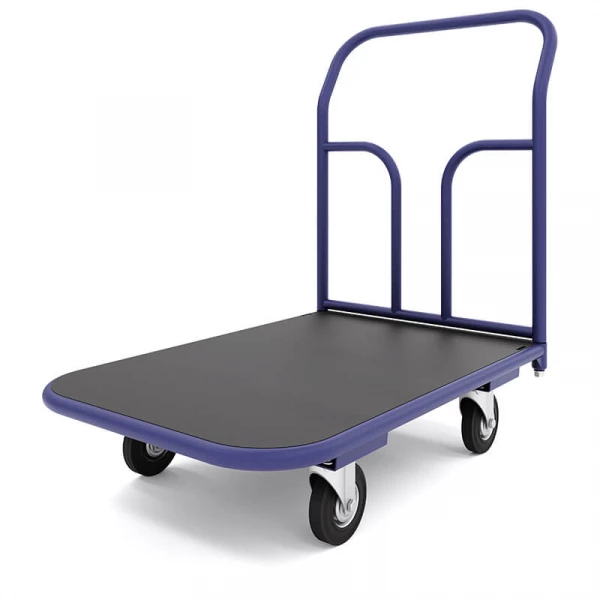 Тележка платформенная с резиновым покрытием ТПР 9 (500х1000) г/п 300 кг. 125 черная резина HV Market