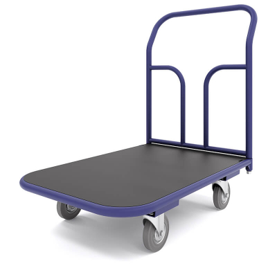 Тележка платформенная с резиновым покрытием ТПР 10 (800х1800) г/п 300 кг. 125 серая резина