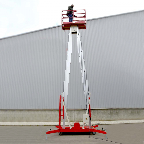 Телескопический двухмачтовый подъемник ZX-2-100 OXLIFT 10 м 200 кг