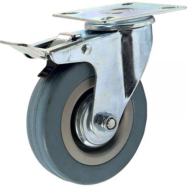 Колесо аппаратное SCgb 42 поворотное с тормозом HV Market