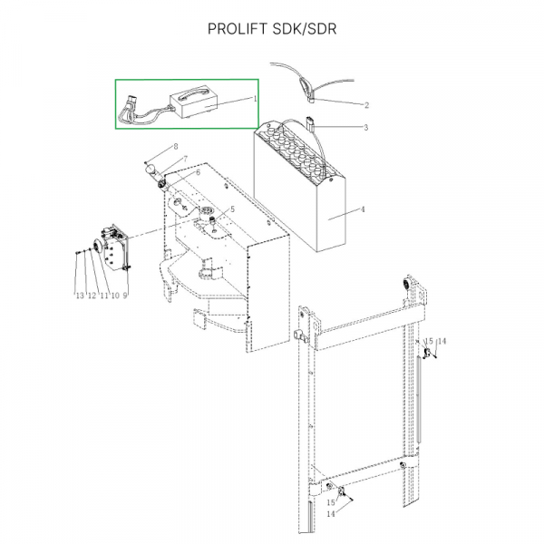 Зарядное устройство для штабелеров SDR 1533/1536/1545S/1645/1656/2036/2045 Li-ion, SDK li-ion (24В, 30А) HV Market