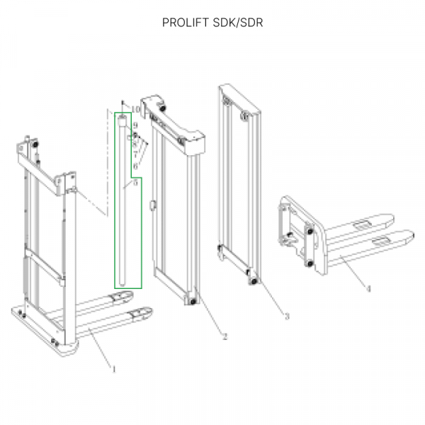 Центральный гидроцилиндр для штабелеров SDR1645/SDK1645 HV Market