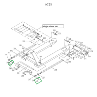 Ось крепления углового рычага к подвильной тяге для гидравлических тележек DF25 HV Market