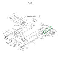 Ось подвильного ролика для гидравлических тележек AC25 HV Market