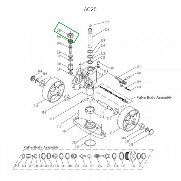 Крышка пружины для гидравлических тележек AC25