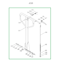 Ручка  в сборе для гидравлических тележек JC20 HV Market