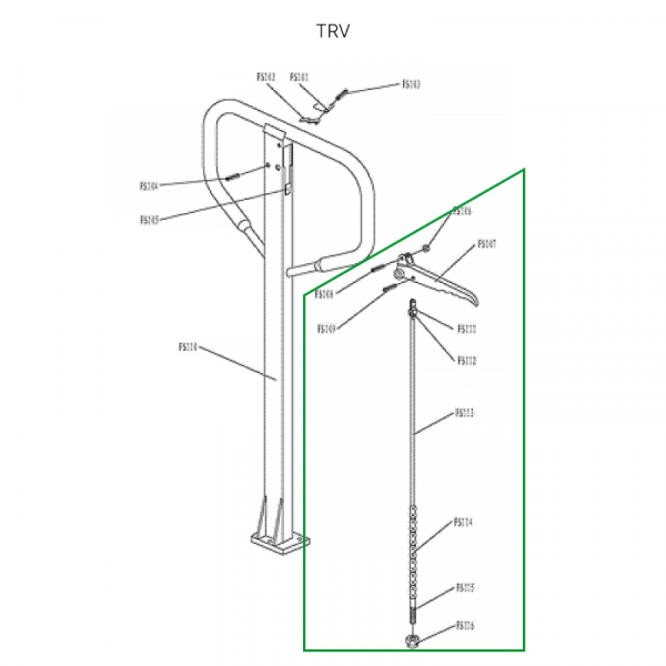Тяга цепная в сборе для ручки TRV HV Market