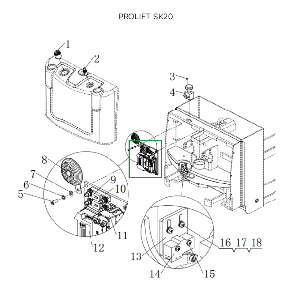 Контроллер Curtis для SK20 HV Market